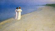 Peder Severin Kroyer Summer evening on Skagens Southern Beach oil painting reproduction